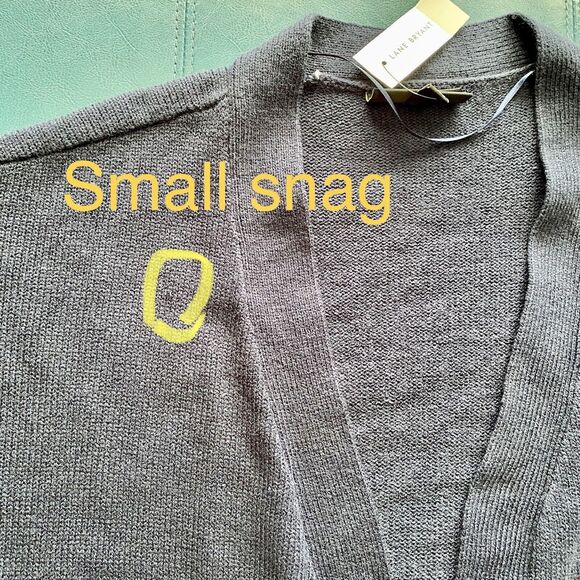 Lane Bryant Navy Blue Open Front Fair Isle Duster Cardigan size 14/16 NWT - Picture 8 of 9